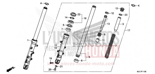 FOURCHETTE AVANT CBR650FAJ de 2018
